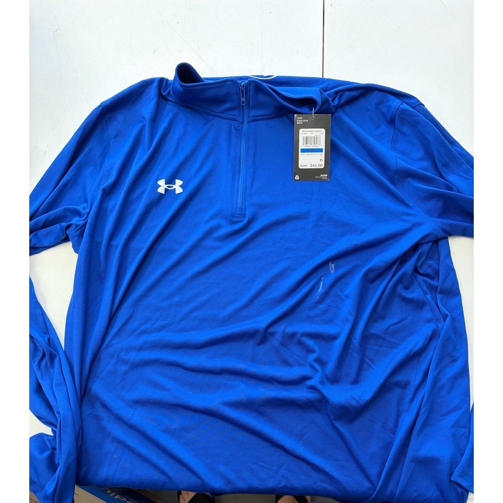 Under Armour Men's Team Tech Long Sleeve 1/4 Zip Royal Blue NEW W/tags